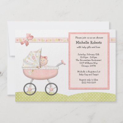 Stroller Baby Shower Invitation