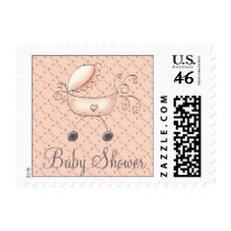 Stroller Baby Shower Invitation Stamp (Girl) by CSCountry Stroller Baby Shower Invitation Stamp (Girl)