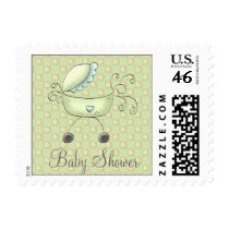Stroller Baby Shower Invitation Stamp