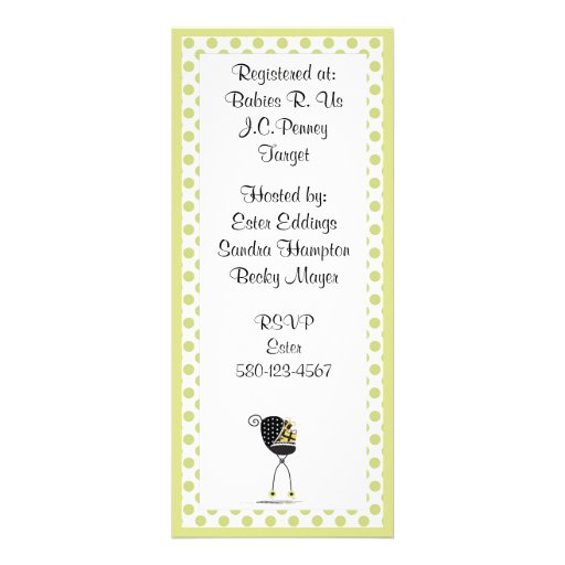 Stroller Baby Shower Personalized Invites