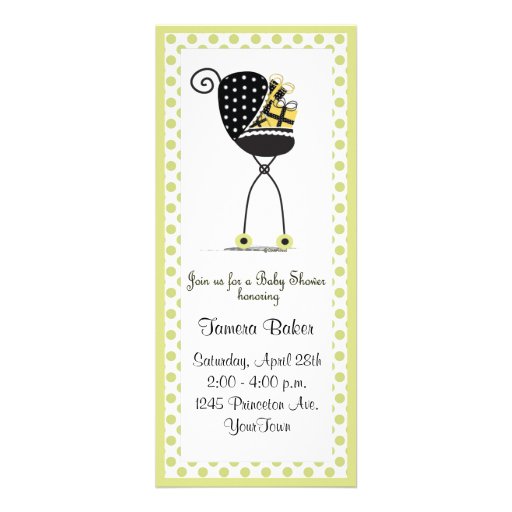 Stroller Baby Shower Personalized Invites