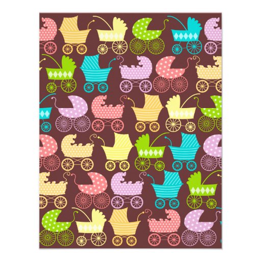 Stroller Chic "Wishes For Baby" Custom Invitations
