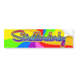 Strollerderby in Psychadelic Rainbow bumper stickers