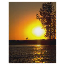 Strolling couple at sunset, Ottawa River, Ontario, Custom Flyer