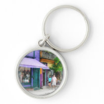 Strolling Down Thames Street Newport RI Keychain