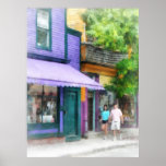 Strolling Down Thames Street Newport RI Poster