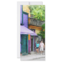 Strolling Down Thames Street Newport RI Rack Card