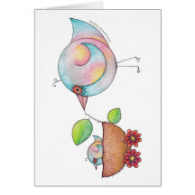 'Strolling' part of our Hoopla Bird Series Greeting Card