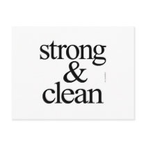 Strong and clean postcards by macwells Strong and clean postcards