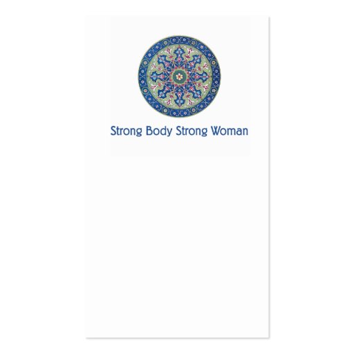 Strong Body Strong Woman Business Card Templates