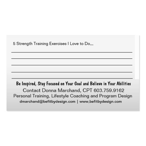 Strong Heart Business Card (back side)