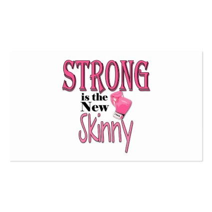 STRONG is the new Skinny! With Pink Boxing Gloves Double-Sided Standard Business Cards (Pack Of 100)