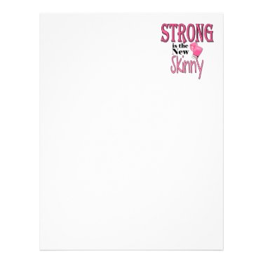 STRONG is the new Skinny! With Pink Boxing Gloves Letterhead Design