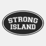 Strong Island Oval Stickers