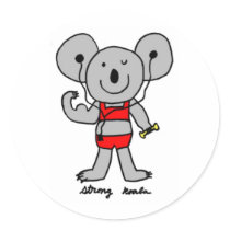 Strong Koala Stickers by koalasforever Strong Koala Stickers