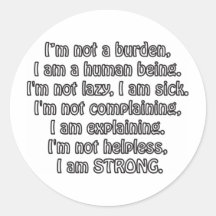 Strong Round Stickers