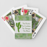 Strong Woman Playing Cards