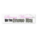 Strong women Bumper sticker bumper stickers