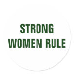 STRONG WOMEN RULE stickers