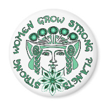 Strong Women Strong Planet magnets by orsobear Strong Women Strong Planet magnets