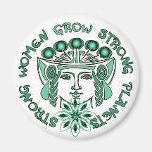 Strong Women Strong Planet Refrigerator Magnets