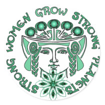 Strong Women Strong Planet Round Sticker