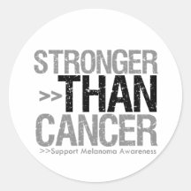 Stronger Than Cancer - Melanoma Round Sticker