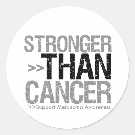 Stronger Than Cancer - Melanoma Round Sticker