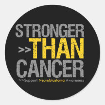 Stronger Than Cancer - Neuroblastoma Round Sticker
