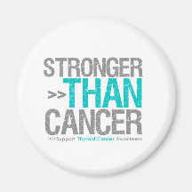 Stronger Than Cancer - Thyroid Cancer Fridge Magnet
