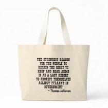 Strongest Reason To Keep & Bear Arms TYRANNY Canvas Bag