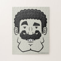 Strongstache (Curly Black Hair) Puzzle