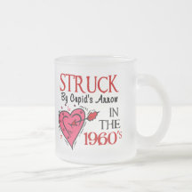 Struck With Cupid's Arrow In The 1960's Mugs