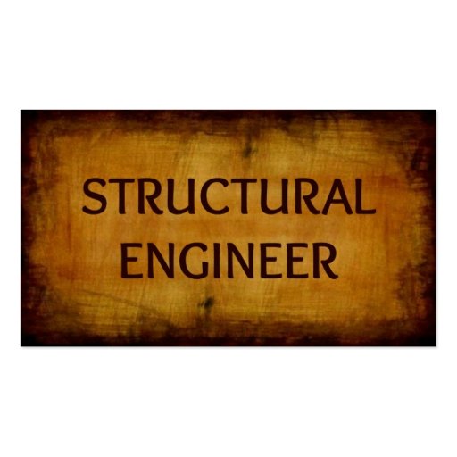Structural Engineer Antique Brushed Business Card (front side)