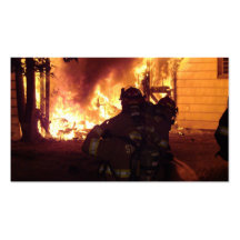 Structure Fire Business Card Template