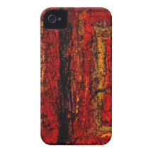 Structure Red African Abstract iPhone 4 Case