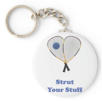 Strut Stuff Racquetball Keychains