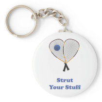 Strut Stuff Racquetball Keychains