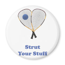 Strut Stuff Racquetball Refrigerator Magnet