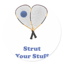 Strut Stuff Racquetball stickers