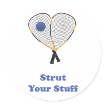 Strut Stuff Racquetball stickers