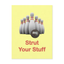 Strut Your Stuff Bowling Post Card