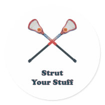 Strut Your Stuff Lacrosse stickers by HappyDoggies Strut Your Stuff Lacrosse stickers