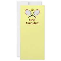 Strut Your Stuff Tennis Personalized Rack Card