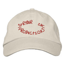 Stryder' inc, Productions. embroidered hats by richatt Stryder' inc, Productions. embroidered hats