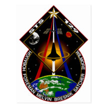 STS 129 patch Post Card