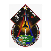 STS 129 patch postcards