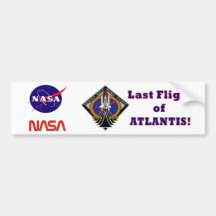 STS 135 Last Flight of Atlantis Bumper Sticker