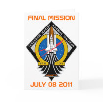 STS-135 Patch, Final Mission, July 08 2011 Card