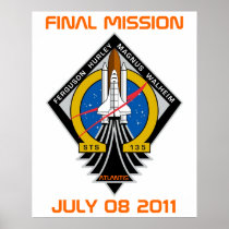 STS-135 Patch, Final Mission, July 08 2011 Posters